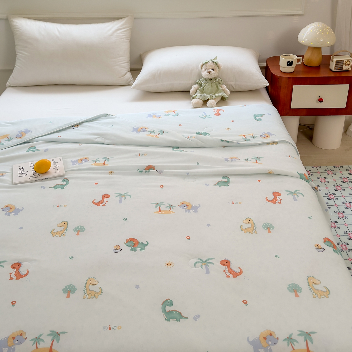 91家纺网 家纺一手货源 找家纺 雯雨家纺 2026新款A类凉感丝夏被夏凉被空调被 恐龙奇遇