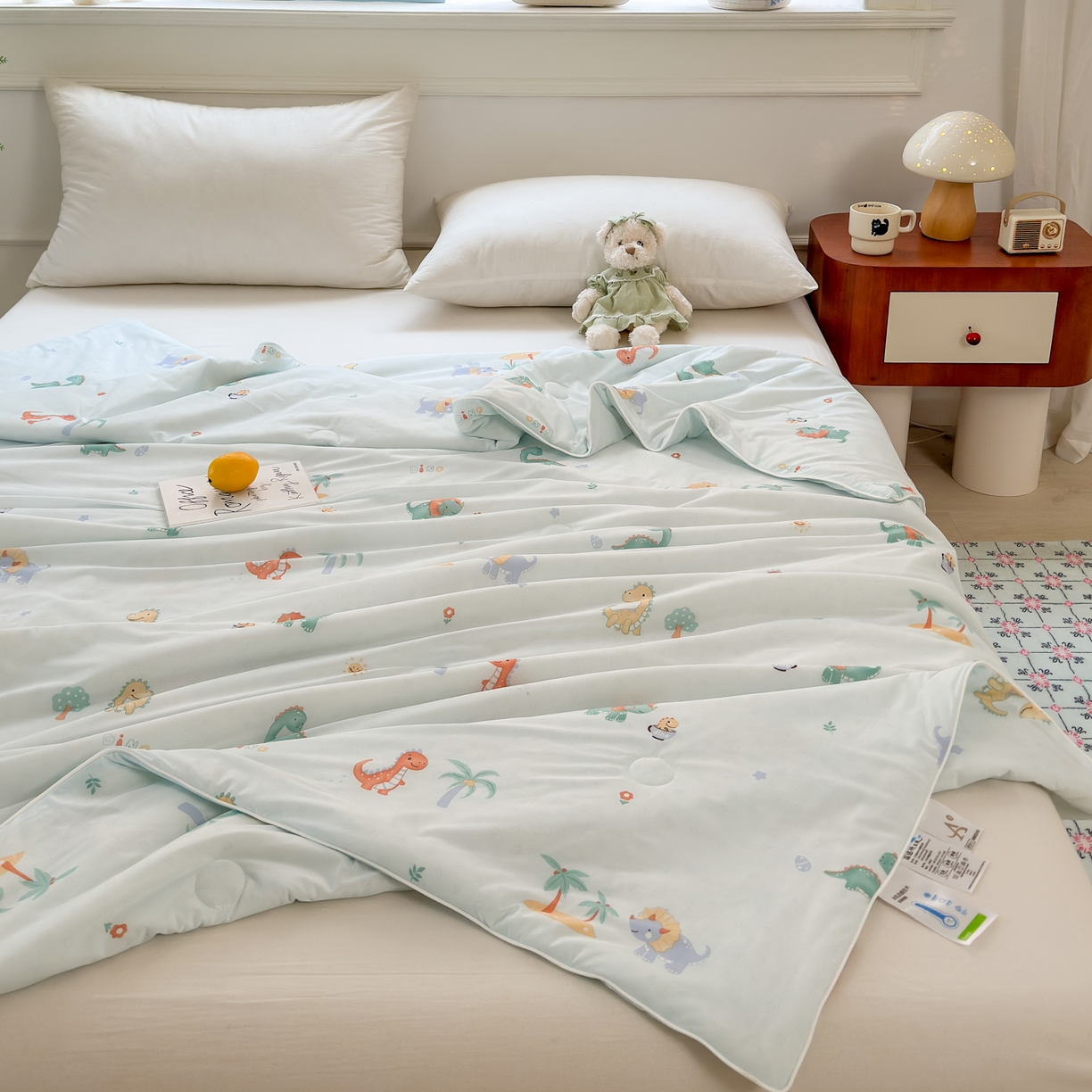 91家纺网 家纺一手货源 找家纺 雯雨家纺 2026新款A类凉感丝夏被夏凉被空调被 恐龙奇遇