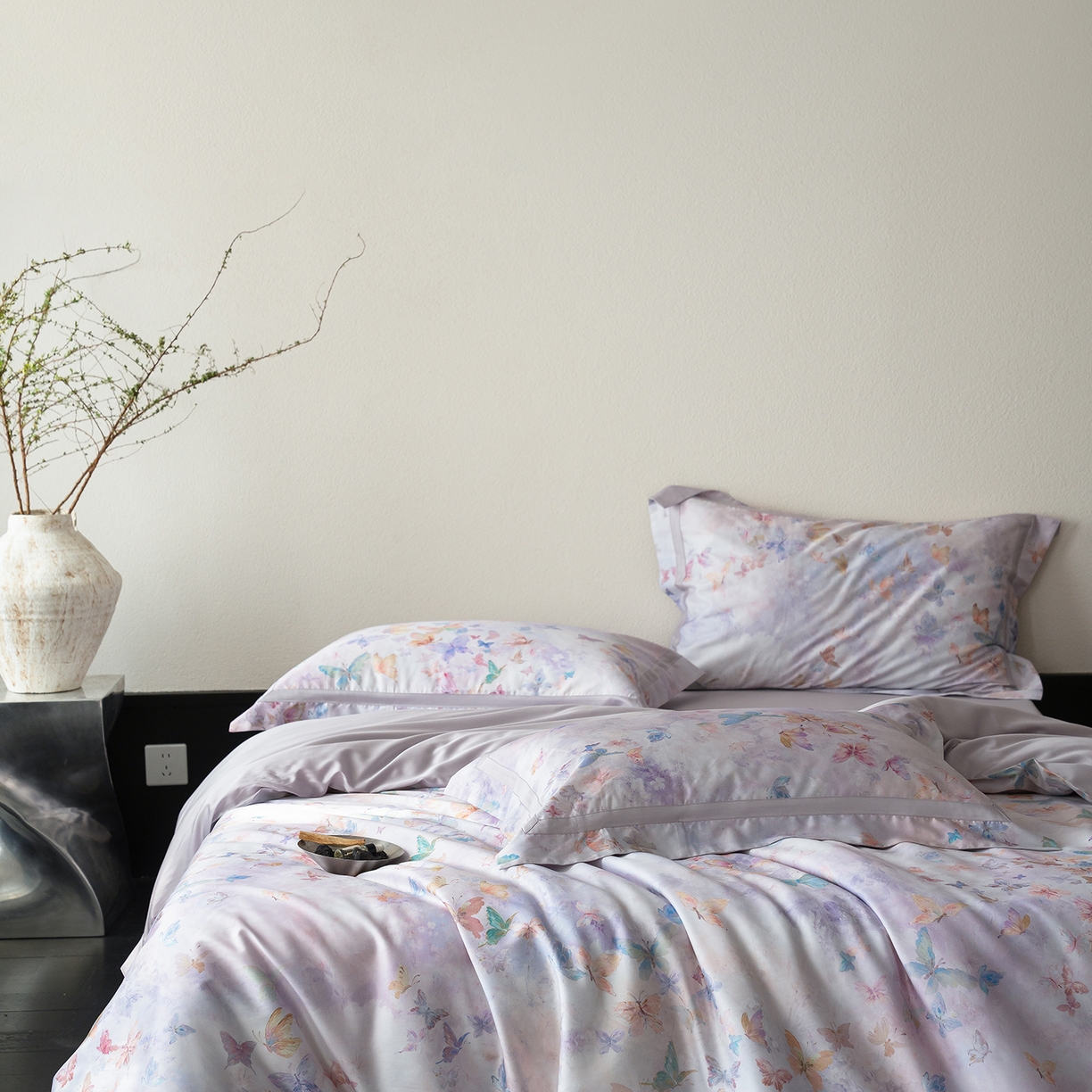 91家纺网 家纺一手货源 找家纺 花时间 2026新款60s天丝棉四件套 （会员减10 参与日常超级立减9折后不低于368/388） 瑶池仙境-紫