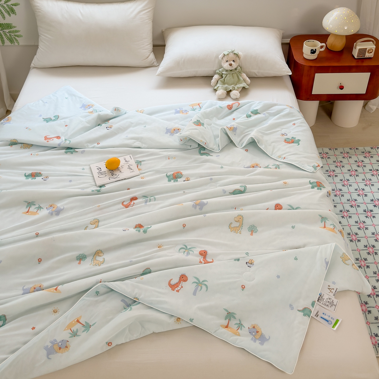 91家纺网 家纺一手货源 找家纺 雯雨家纺 2026新款A类凉感丝夏被夏凉被空调被 恐龙奇遇