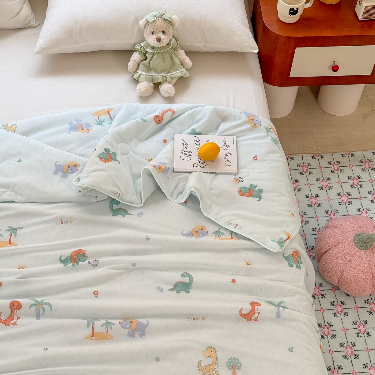 91家纺网 家纺一手货源 找家纺 雯雨家纺 2026新款A类凉感丝夏被夏凉被空调被 恐龙奇遇