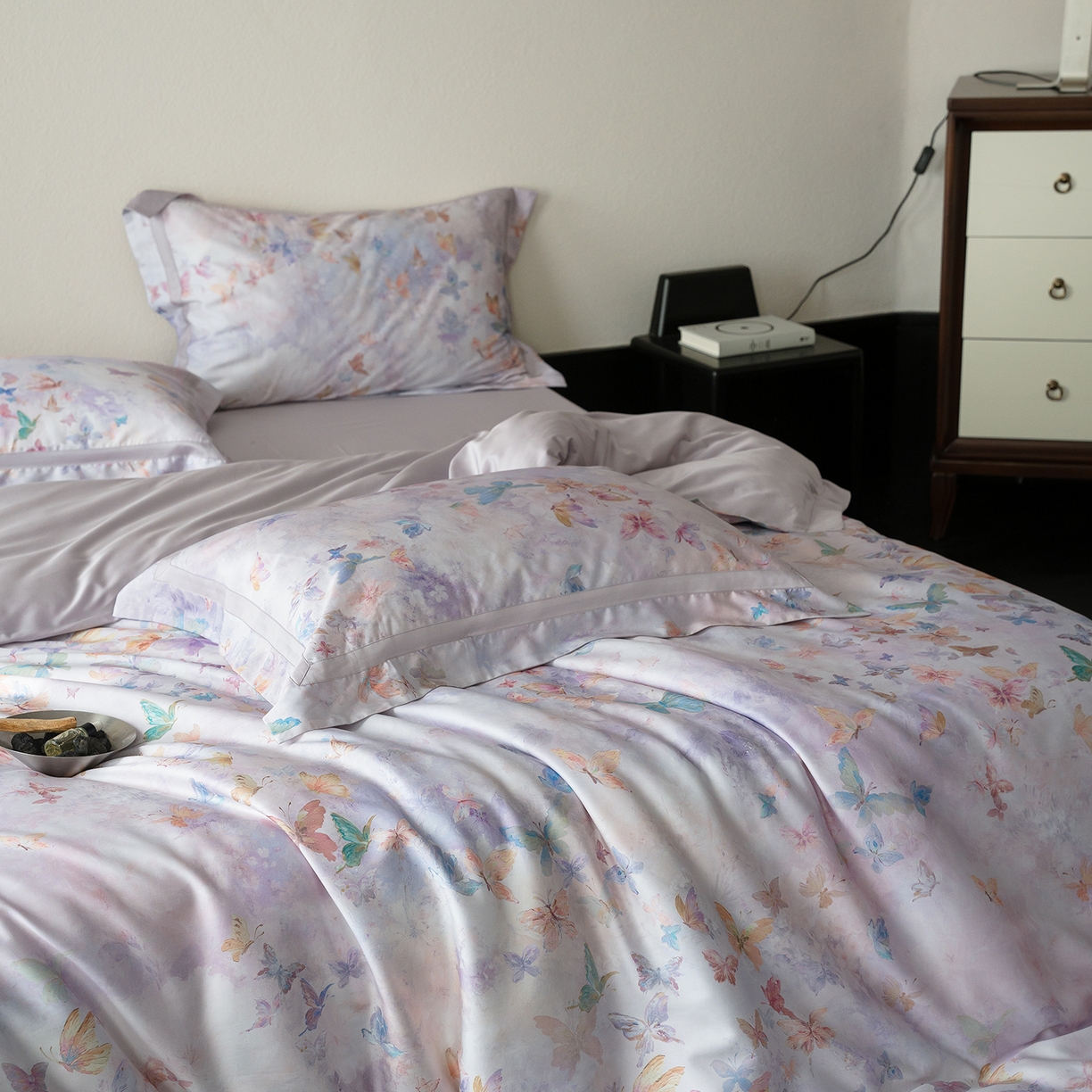 91家纺网 家纺一手货源 找家纺 花时间 2026新款60s天丝棉四件套 （会员减10 参与日常超级立减9折后不低于368/388） 瑶池仙境-紫