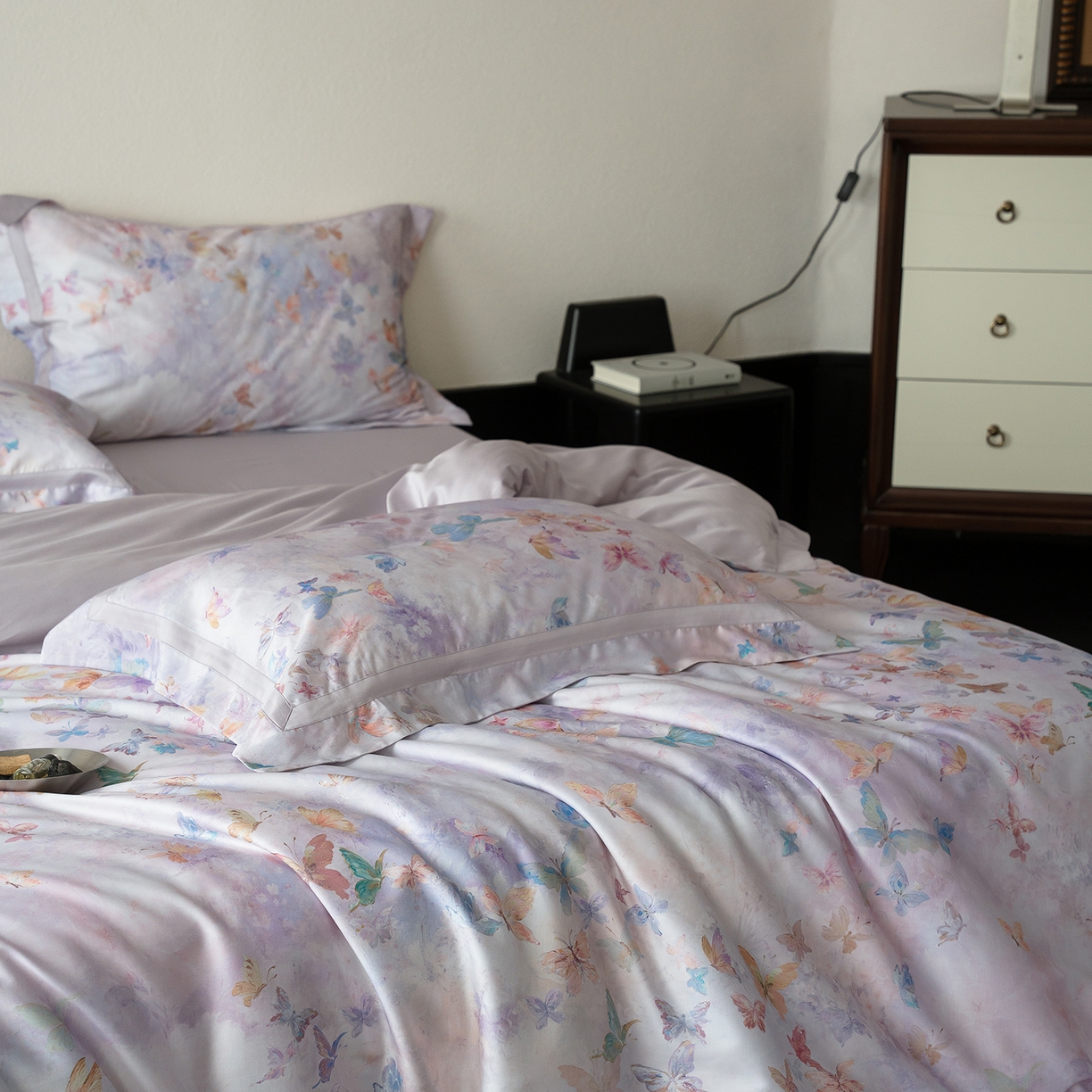 91家纺网 家纺一手货源 找家纺 花时间 2026新款60s天丝棉四件套 （会员减10 参与日常超级立减9折后不低于368/388） 瑶池仙境-紫