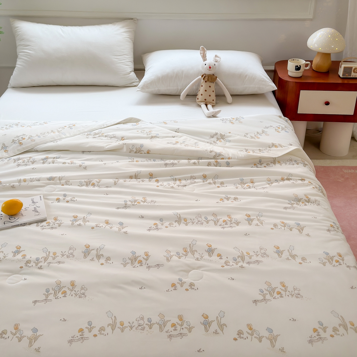 91家纺网 家纺一手货源 找家纺 雯雨家纺 2026新款A类凉感丝夏被夏凉被空调被 绿野花踪