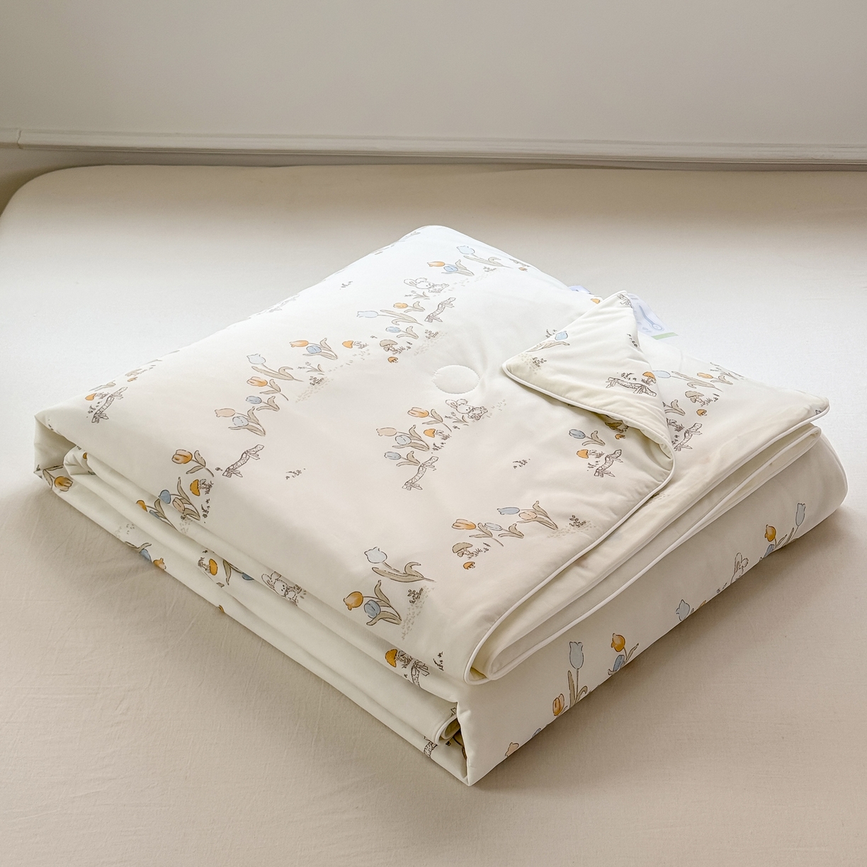 91家纺网 家纺一手货源 找家纺 雯雨家纺 2026新款A类凉感丝夏被夏凉被空调被 绿野花踪