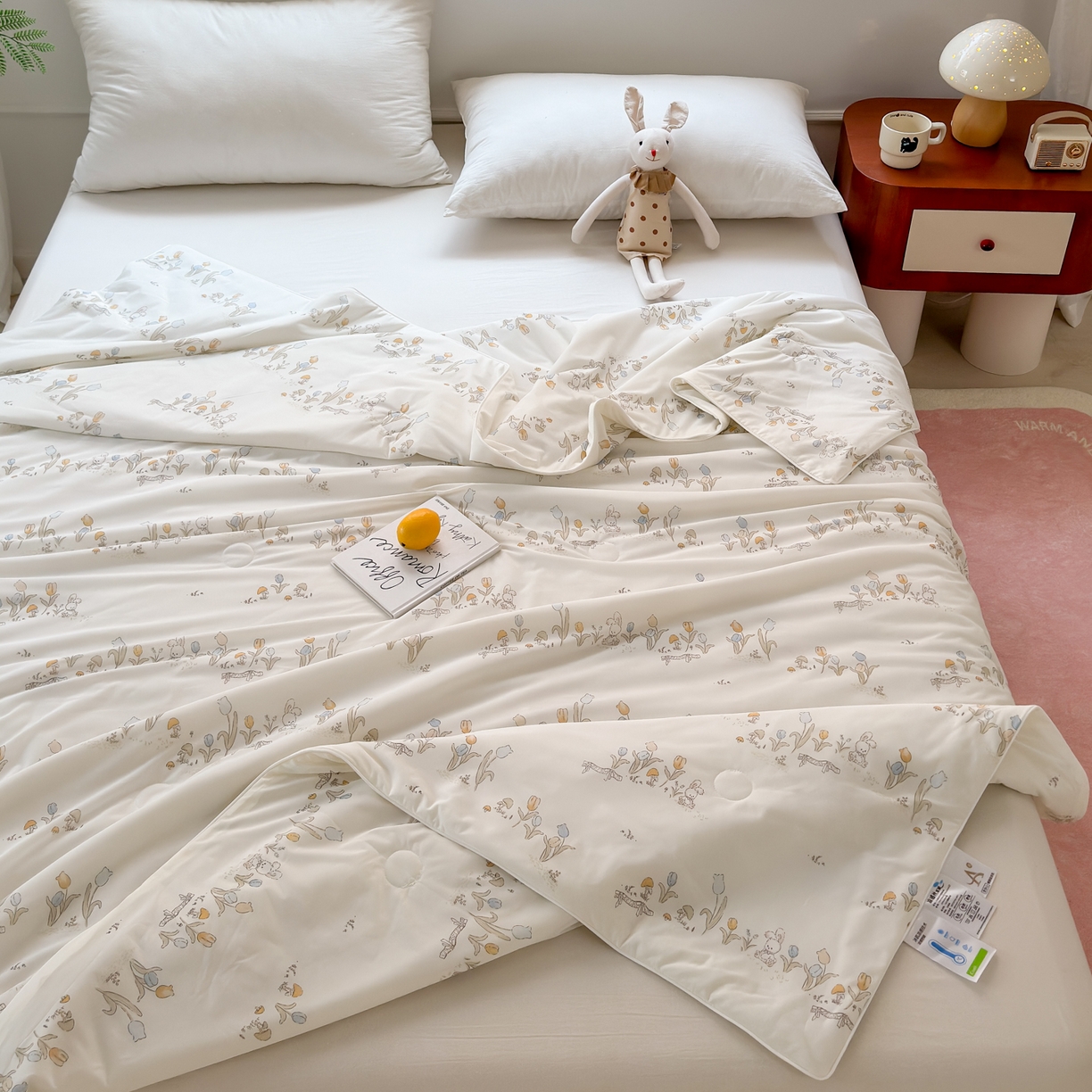 91家纺网 家纺一手货源 找家纺 雯雨家纺 2026新款A类凉感丝夏被夏凉被空调被 绿野花踪