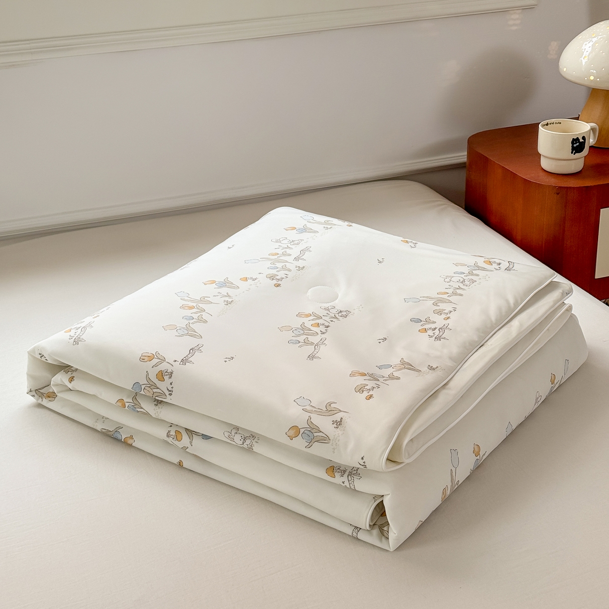 91家纺网 家纺一手货源 找家纺 雯雨家纺 2026新款A类凉感丝夏被夏凉被空调被 绿野花踪