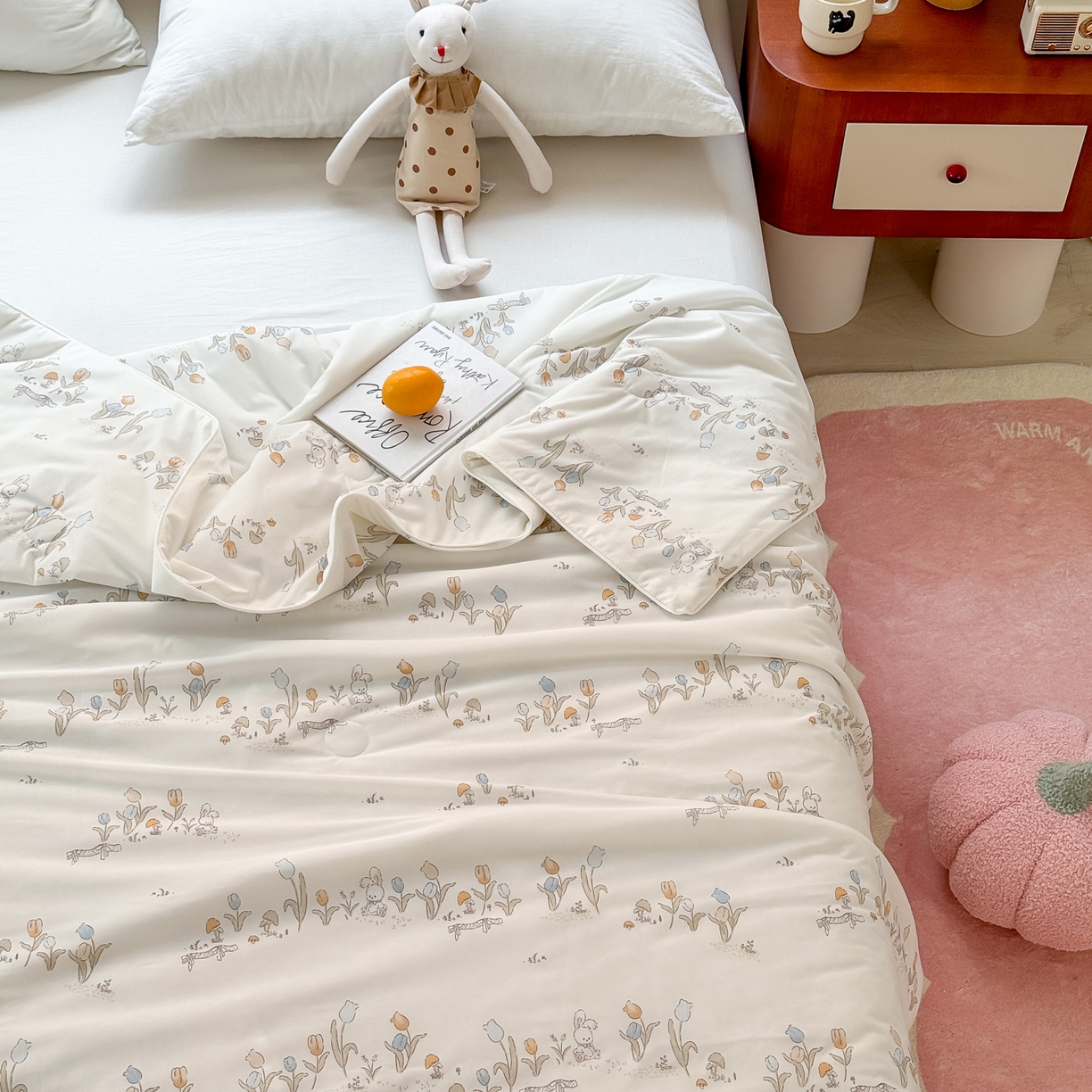 91家纺网 家纺一手货源 找家纺 雯雨家纺 2026新款A类凉感丝夏被夏凉被空调被 绿野花踪