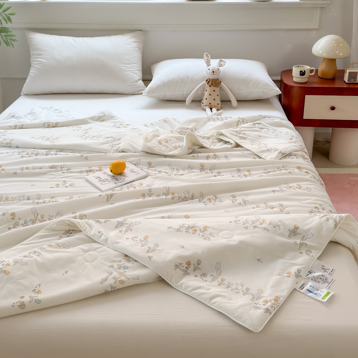 91家纺网 家纺一手货源 找家纺 雯雨家纺 2026新款A类凉感丝夏被夏凉被空调被 绿野花踪