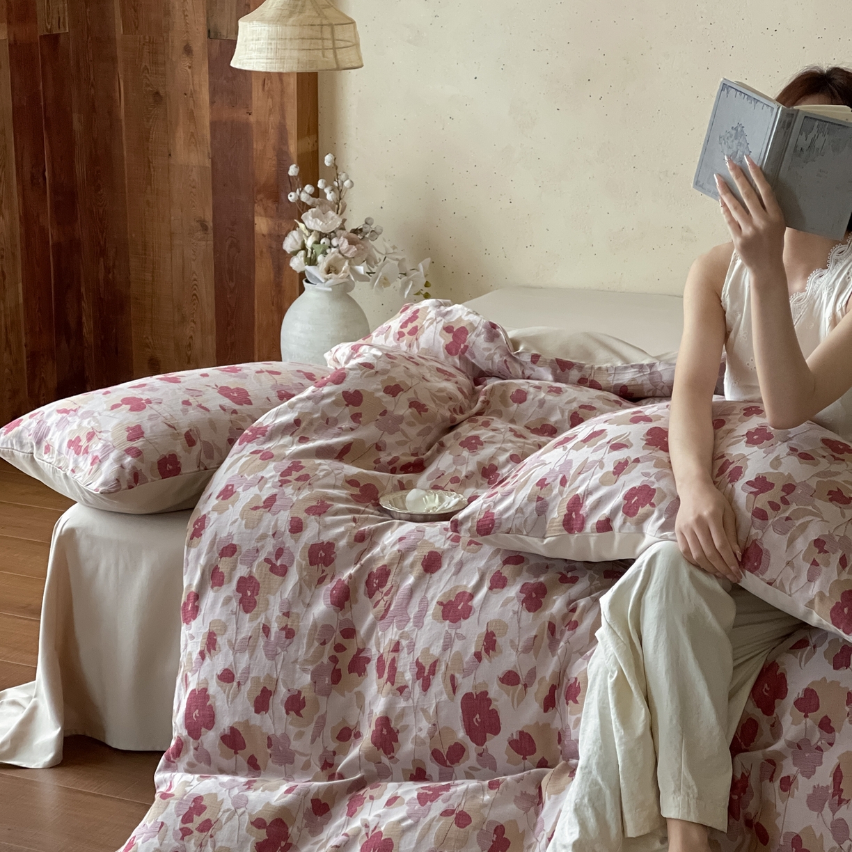 91家纺网 家纺一手货源 找家纺 （总）云上 2026春夏新款全棉纯棉色织大提花四件套-邂逅（控价说明：活动后/券后售价不低于338，（建议参考定价408起）