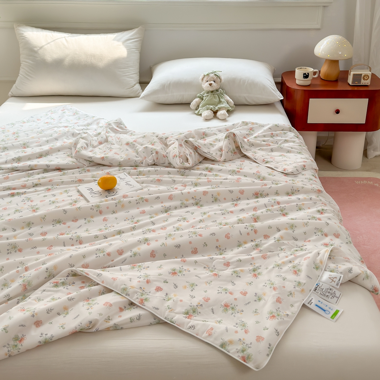 91家纺网 家纺一手货源 找家纺 雯雨家纺 2026新款A类凉感丝夏被夏凉被空调被 莫奈花田