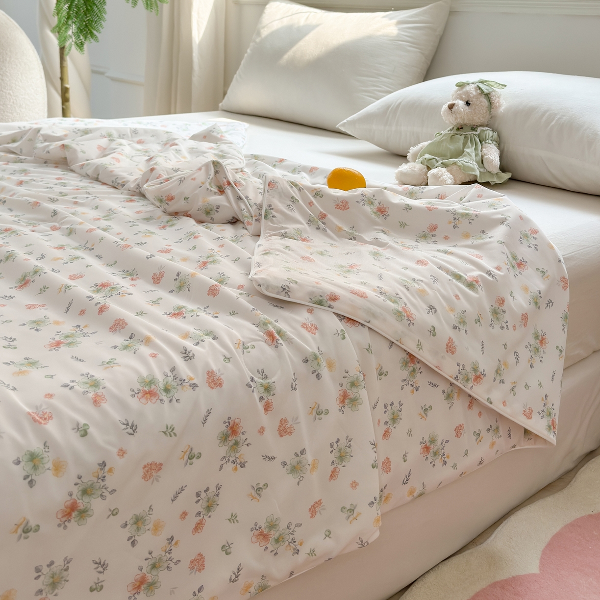 91家纺网 家纺一手货源 找家纺 雯雨家纺 2026新款A类凉感丝夏被夏凉被空调被 莫奈花田