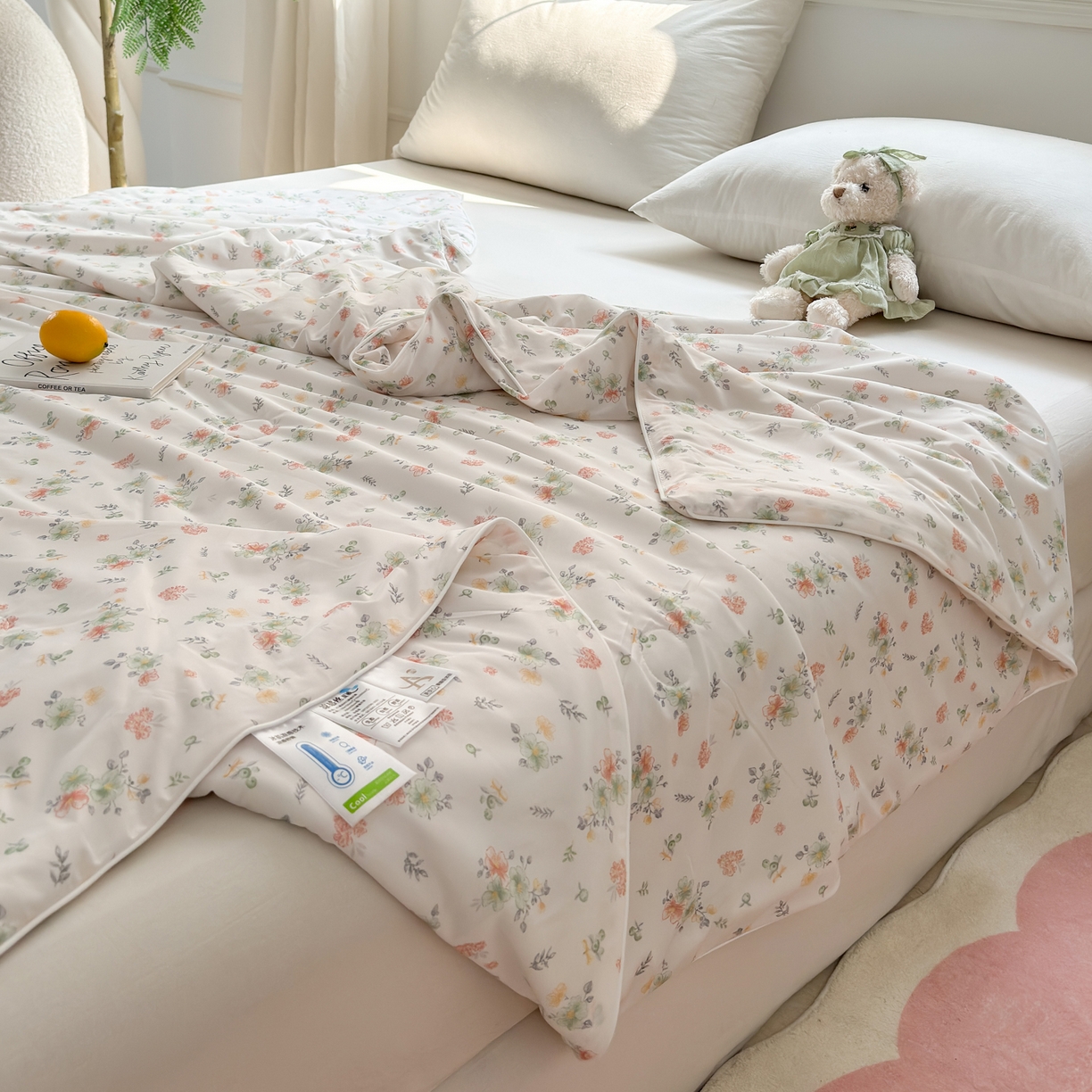 91家纺网 家纺一手货源 找家纺 雯雨家纺 2026新款A类凉感丝夏被夏凉被空调被 莫奈花田