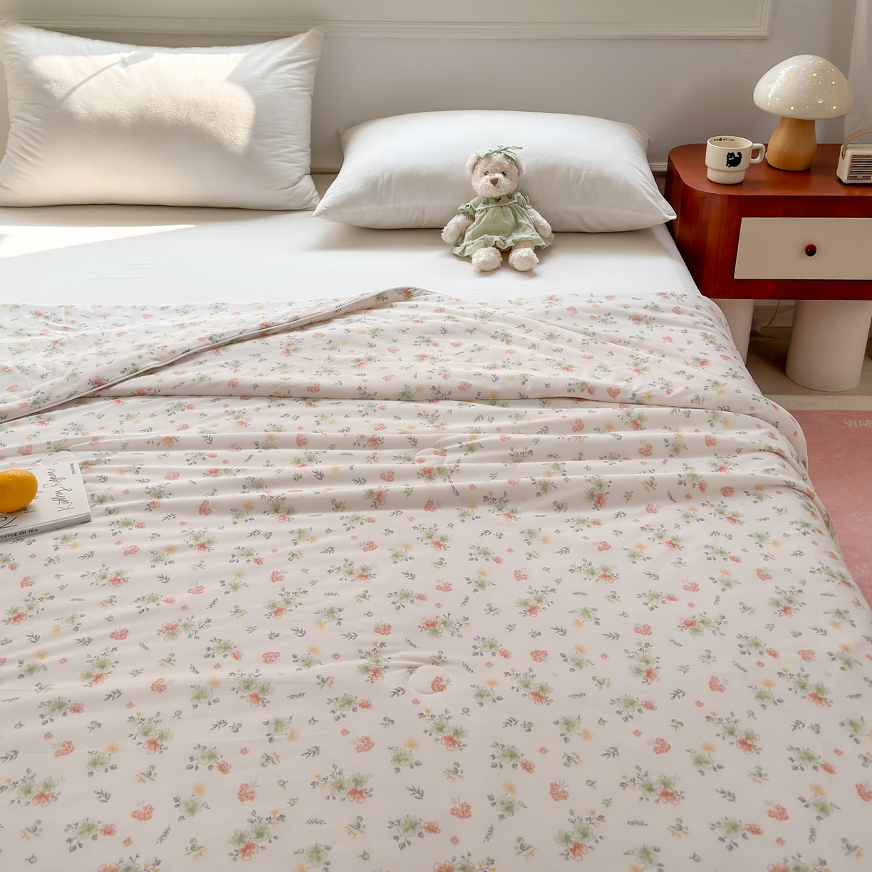 91家纺网 家纺一手货源 找家纺 雯雨家纺 2026新款A类凉感丝夏被夏凉被空调被 莫奈花田