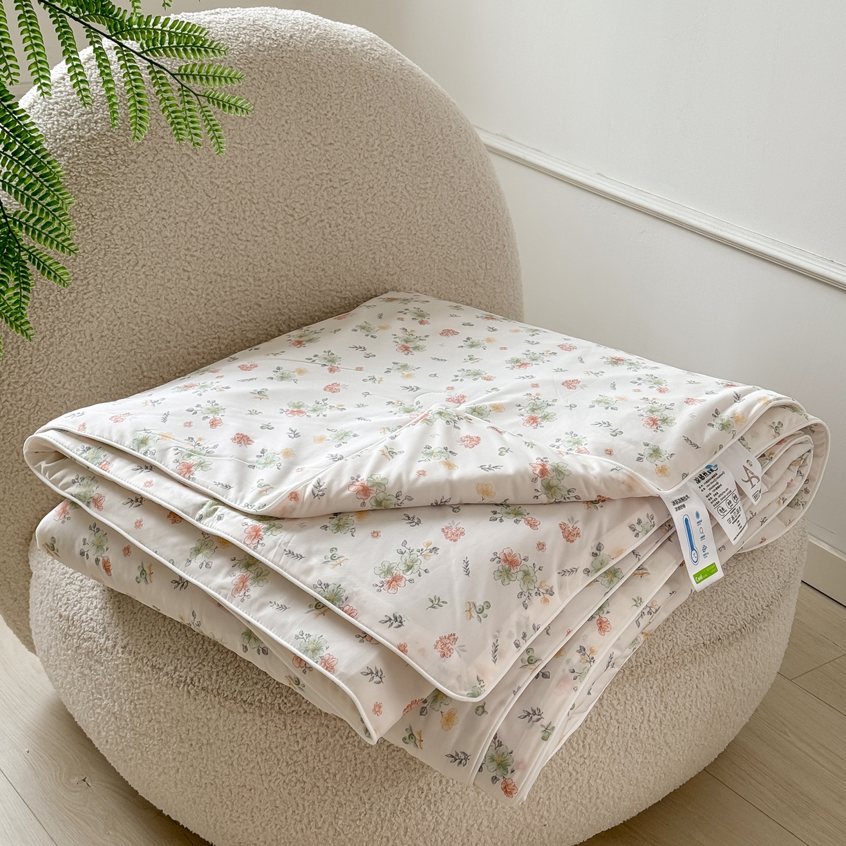 91家纺网 家纺一手货源 找家纺 雯雨家纺 2026新款A类凉感丝夏被夏凉被空调被 莫奈花田