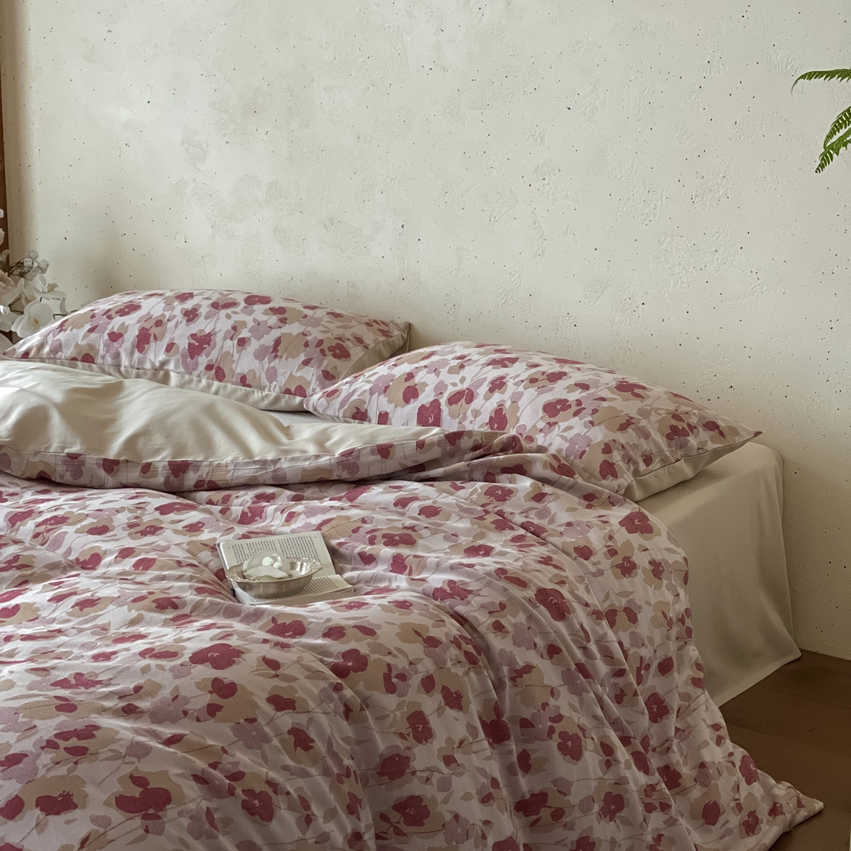 91家纺网 家纺一手货源 找家纺 云上 2026春夏新款全棉纯棉色织大提花四件套-邂逅（控价说明：活动后/券后售价不低于338，（建议参考定价408起） 邂逅-粉