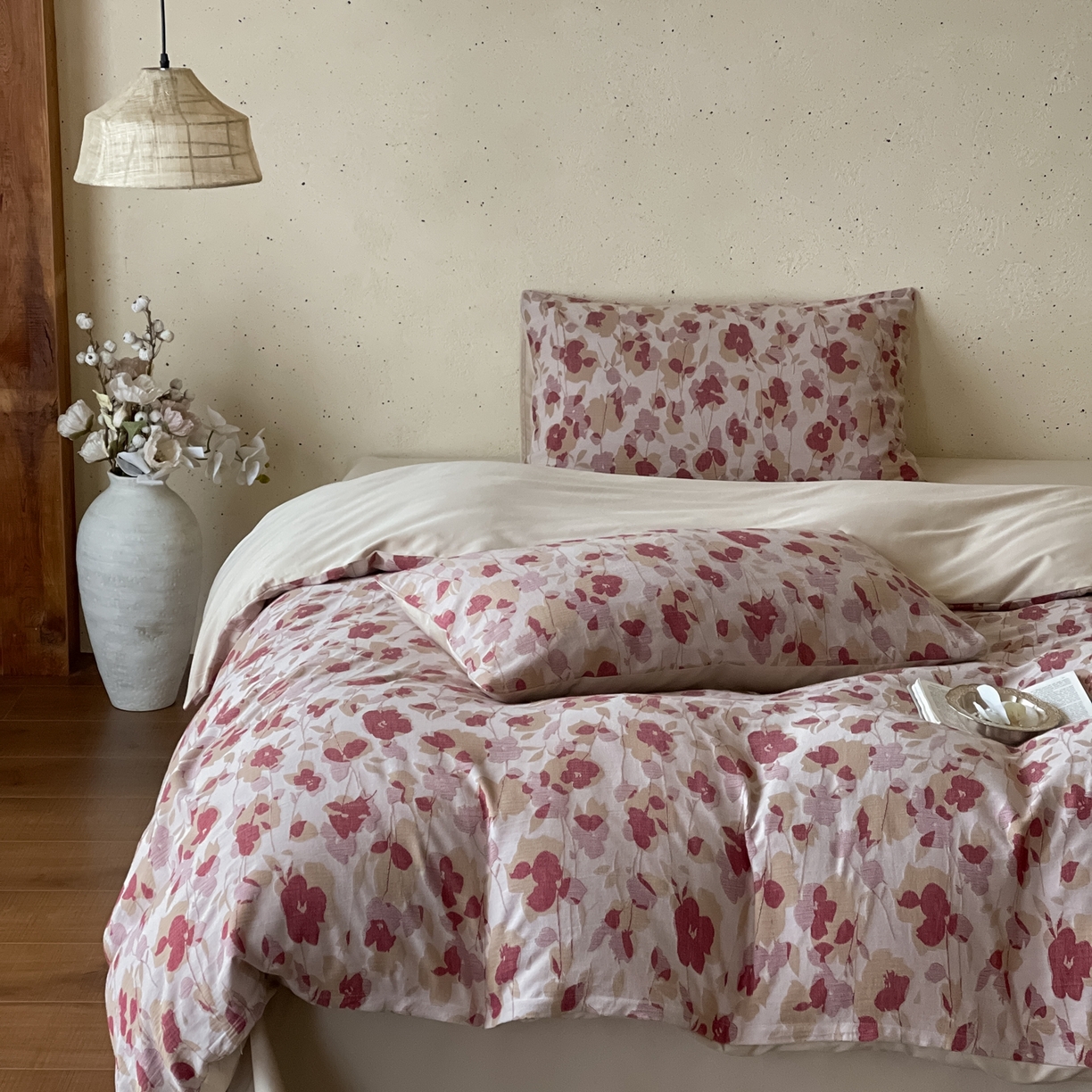 91家纺网 家纺一手货源 找家纺 云上 2026春夏新款全棉纯棉色织大提花四件套-邂逅（控价说明：活动后/券后售价不低于338，（建议参考定价408起） 邂逅-粉