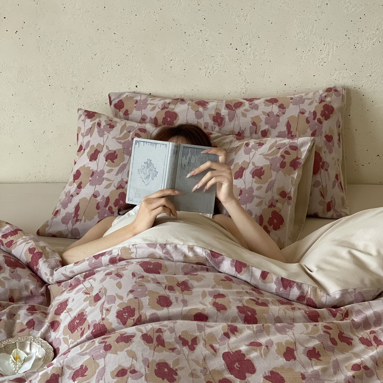 91家纺网 家纺一手货源 找家纺 云上 2026春夏新款全棉纯棉色织大提花四件套-邂逅（控价说明：活动后/券后售价不低于338，（建议参考定价408起） 邂逅-粉