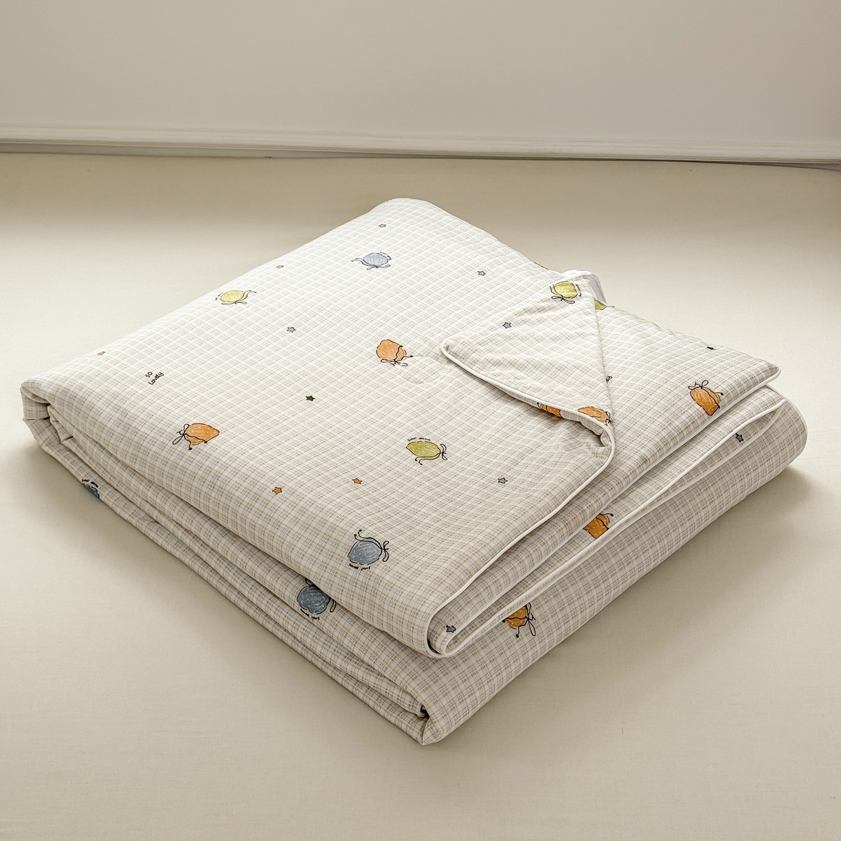 91家纺网 家纺一手货源 找家纺 雯雨家纺 2026新款A类凉感丝夏被夏凉被空调被 奶糯果趣