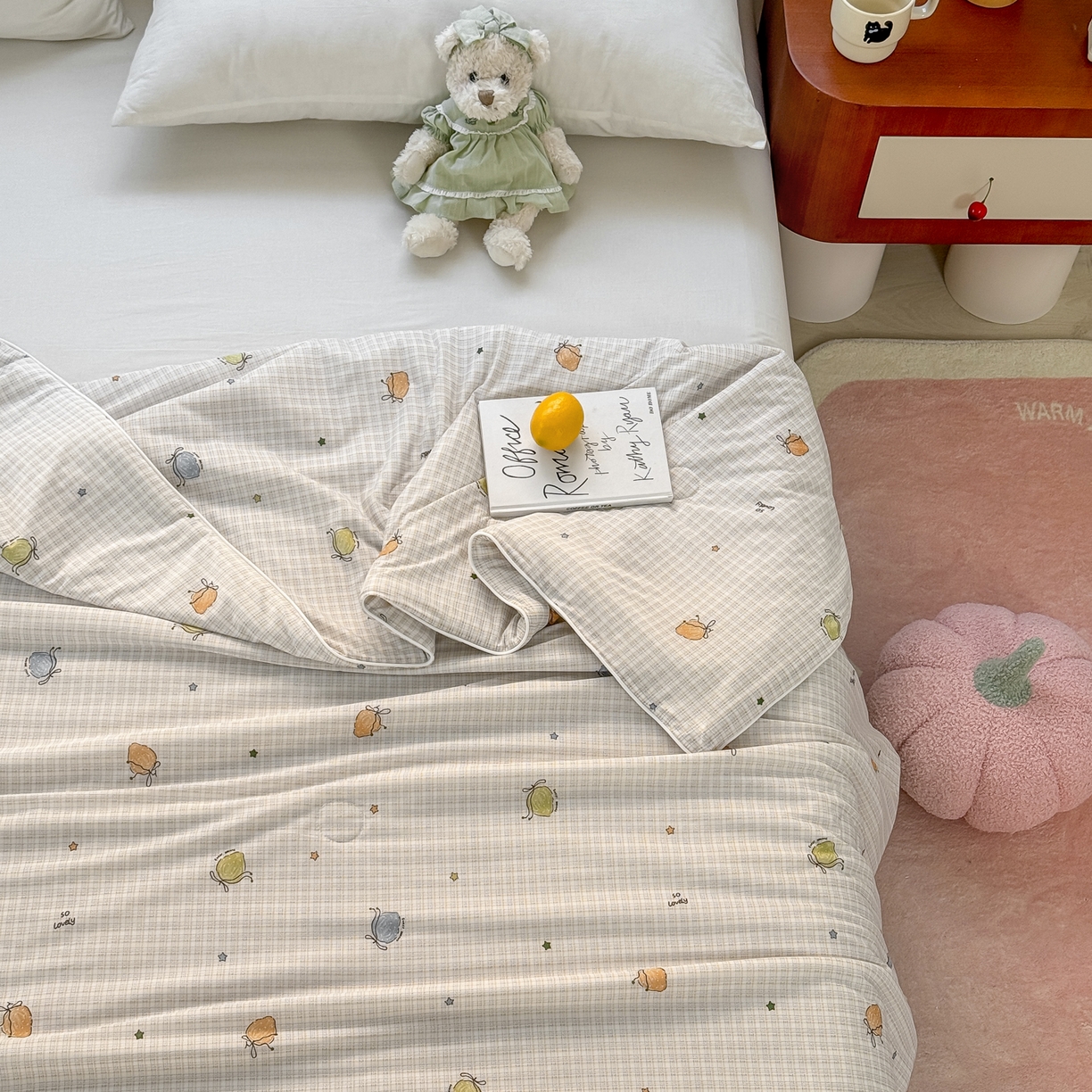 91家纺网 家纺一手货源 找家纺 雯雨家纺 2026新款A类凉感丝夏被夏凉被空调被 奶糯果趣