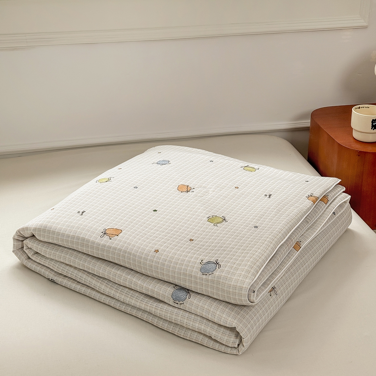 91家纺网 家纺一手货源 找家纺 雯雨家纺 2026新款A类凉感丝夏被夏凉被空调被 奶糯果趣