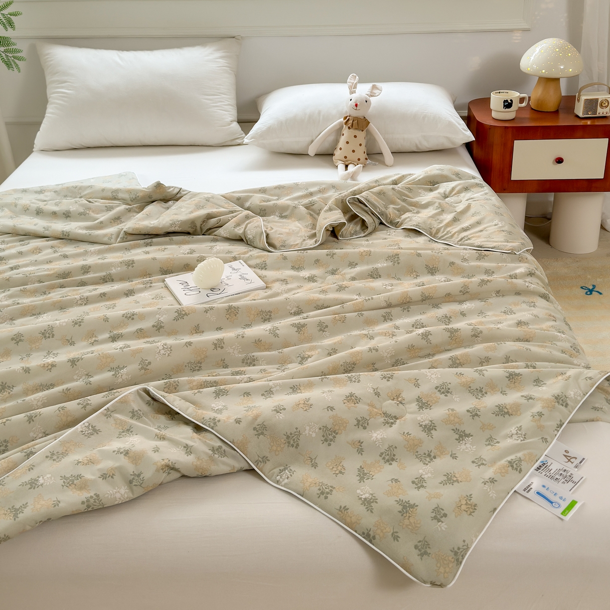 91家纺网 家纺一手货源 找家纺 雯雨家纺 2026新款A类凉感丝夏被夏凉被空调被 秋韵花影