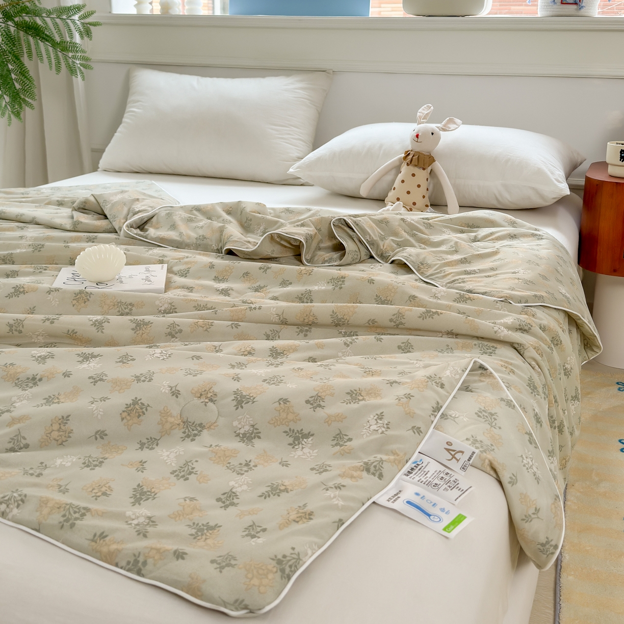 91家纺网 家纺一手货源 找家纺 雯雨家纺 2026新款A类凉感丝夏被夏凉被空调被 秋韵花影