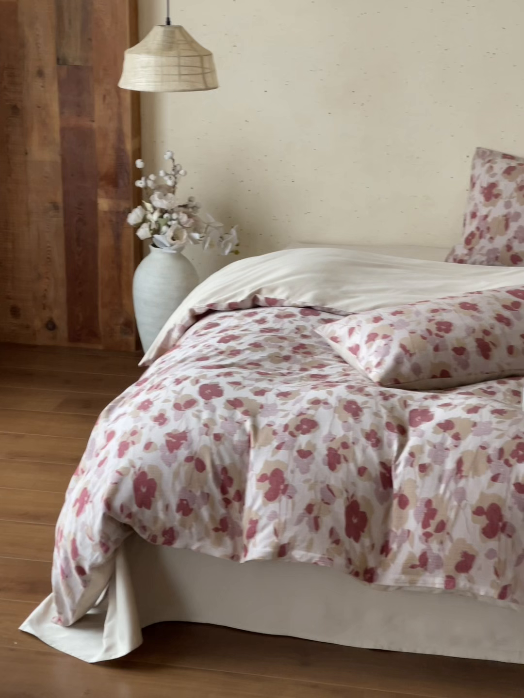 91家纺网 家纺一手货源 找家纺 云上 2026春夏新款全棉纯棉色织大提花四件套-邂逅（控价说明：活动后/券后售价不低于338，（建议参考定价408起） 邂逅-粉