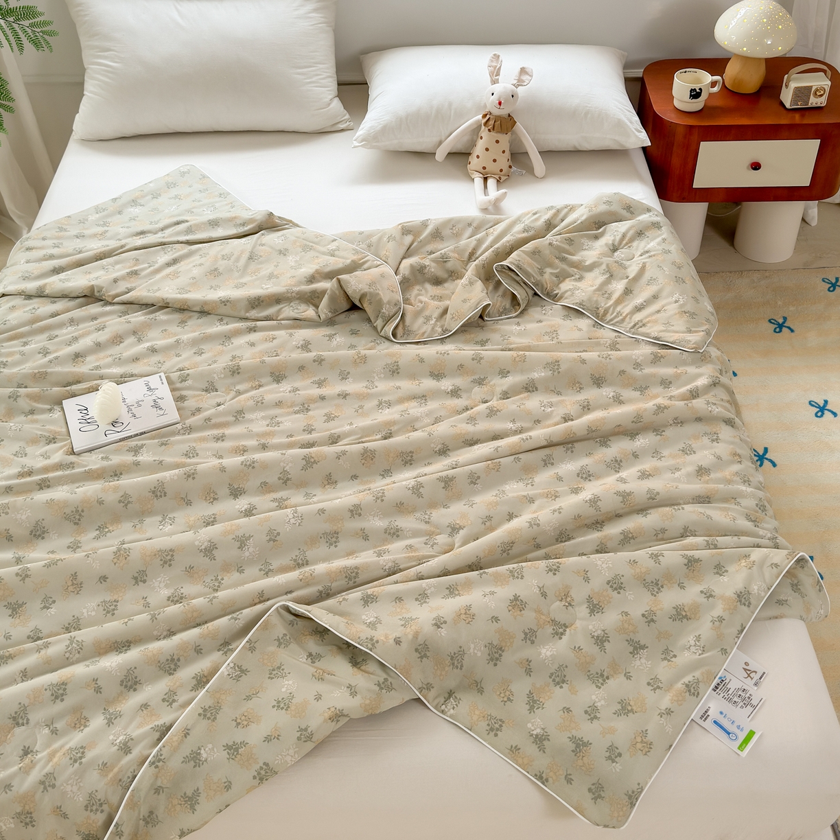 91家纺网 家纺一手货源 找家纺 雯雨家纺 2026新款A类凉感丝夏被夏凉被空调被 秋韵花影