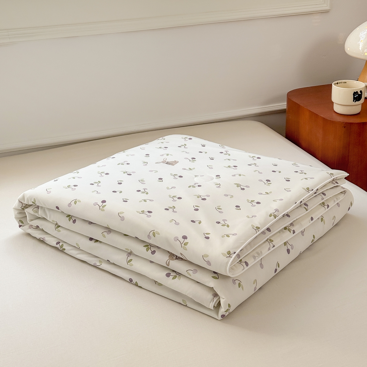 91家纺网 家纺一手货源 找家纺 雯雨家纺 2026新款A类凉感丝夏被夏凉被空调被 森屿小果