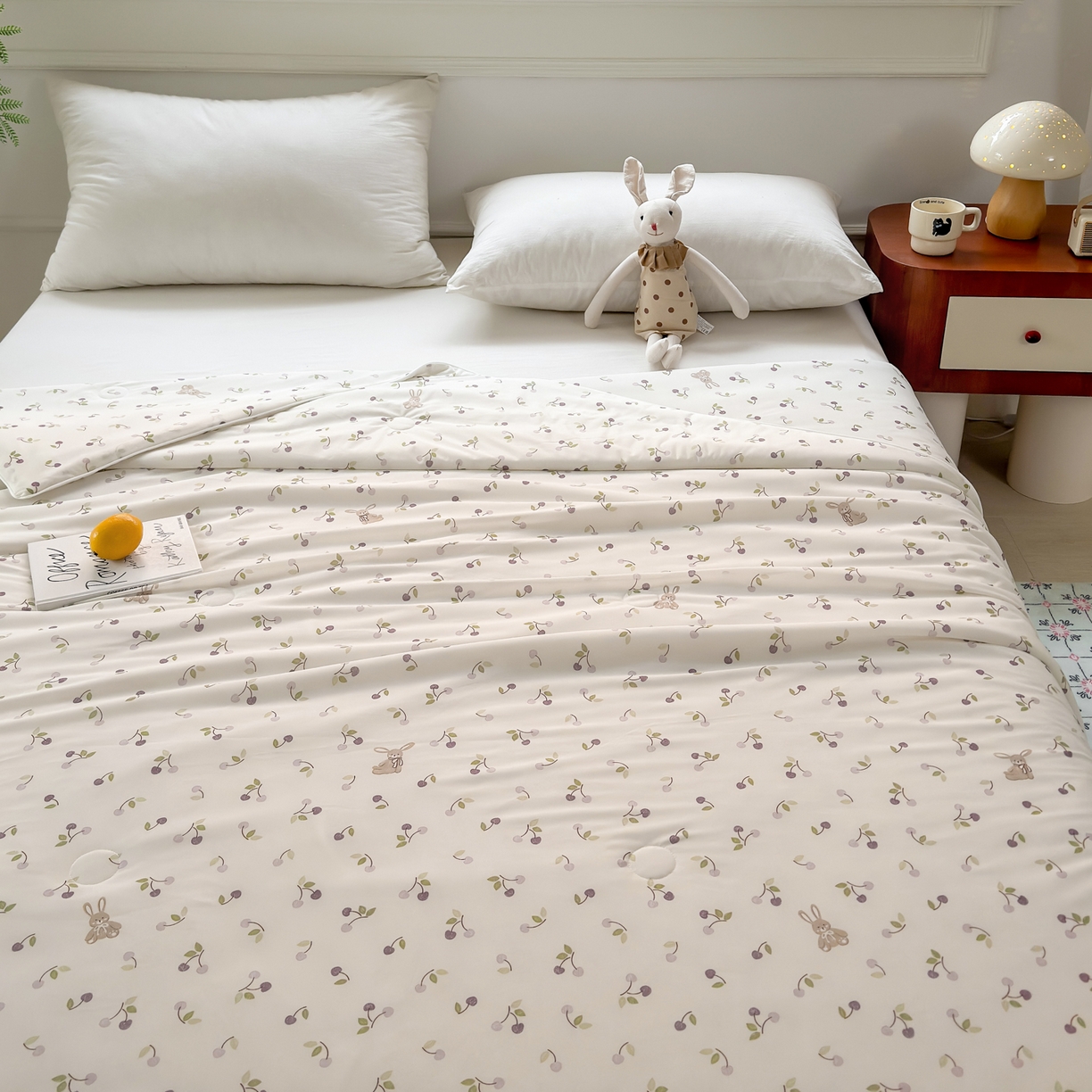 91家纺网 家纺一手货源 找家纺 雯雨家纺 2026新款A类凉感丝夏被夏凉被空调被 森屿小果