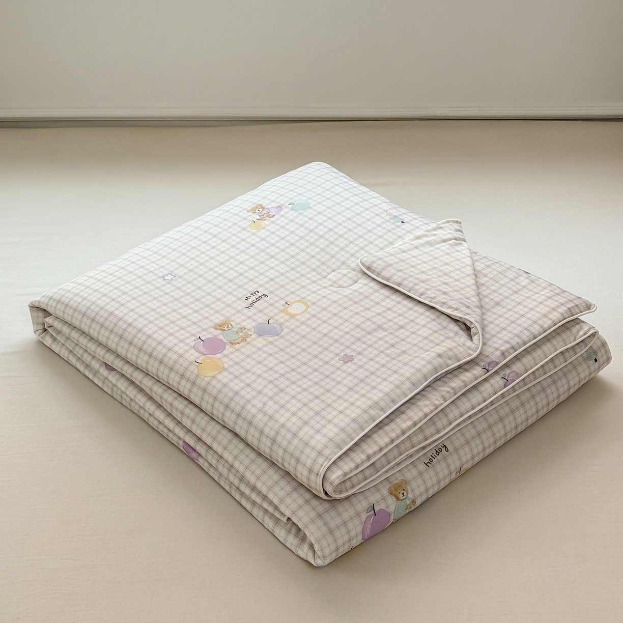 91家纺网 家纺一手货源 找家纺 雯雨家纺 2026新款A类凉感丝夏被夏凉被空调被 水果派对