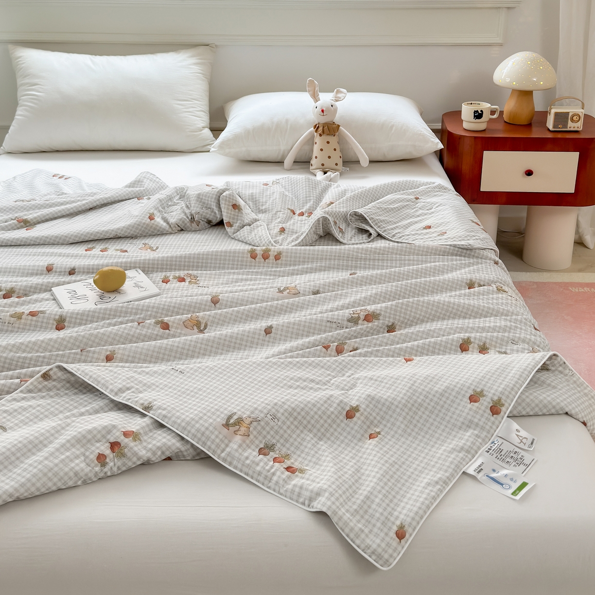 91家纺网 家纺一手货源 找家纺 雯雨家纺 2026新款A类凉感丝夏被夏凉被空调被 田园拾趣