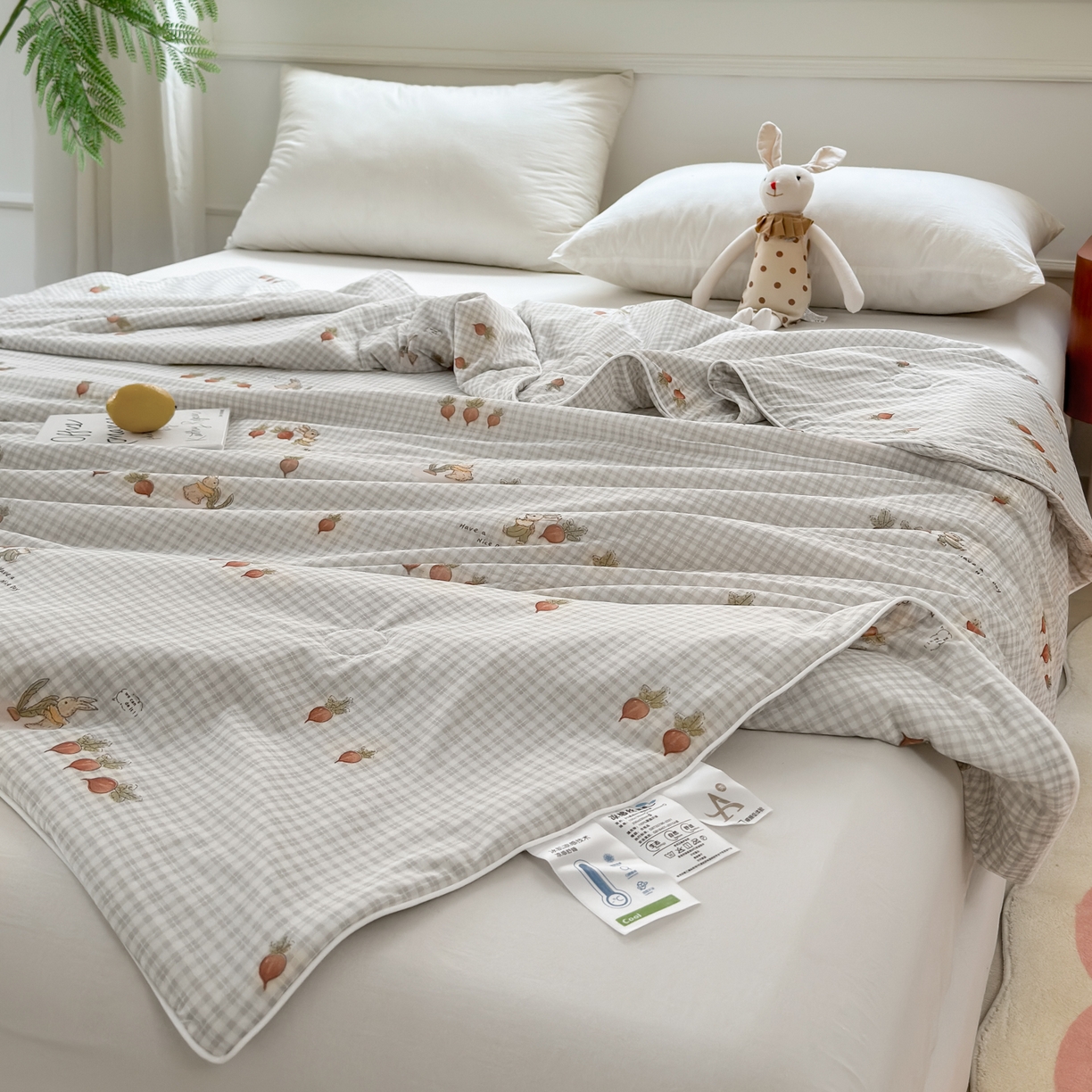 91家纺网 家纺一手货源 找家纺 雯雨家纺 2026新款A类凉感丝夏被夏凉被空调被 田园拾趣