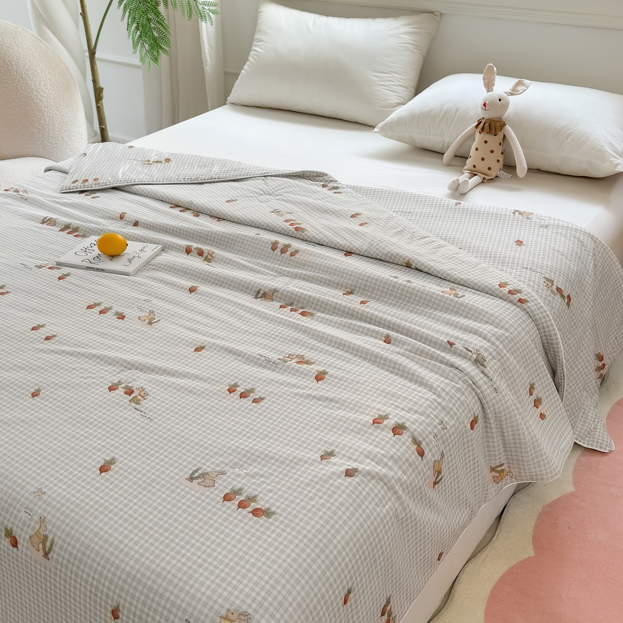 91家纺网 家纺一手货源 找家纺 雯雨家纺 2026新款A类凉感丝夏被夏凉被空调被 田园拾趣