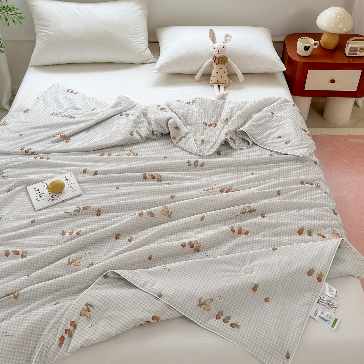 91家纺网 家纺一手货源 找家纺 雯雨家纺 2026新款A类凉感丝夏被夏凉被空调被 田园拾趣