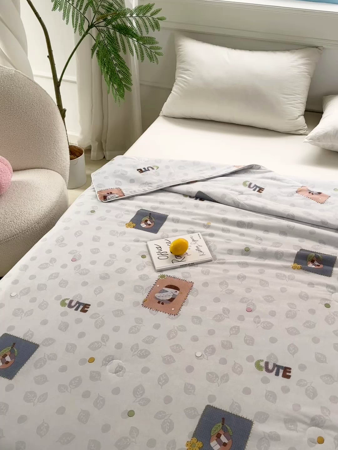 91家纺网 家纺一手货源 找家纺 雯雨家纺 2026新款A类凉感丝夏被夏凉被空调被 贴布小萌友