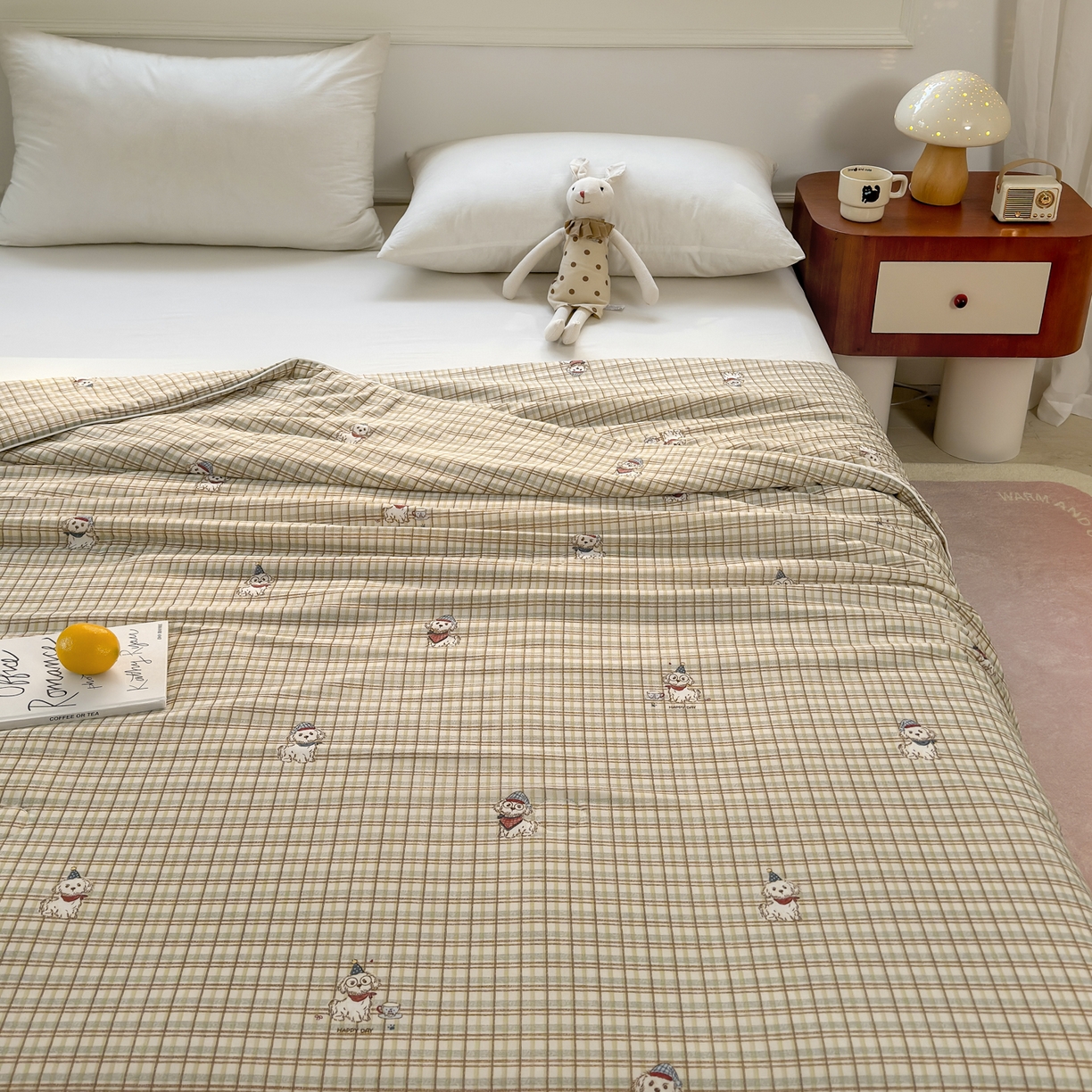 91家纺网 家纺一手货源 找家纺 雯雨家纺 2026新款A类凉感丝夏被夏凉被空调被 小狗日记