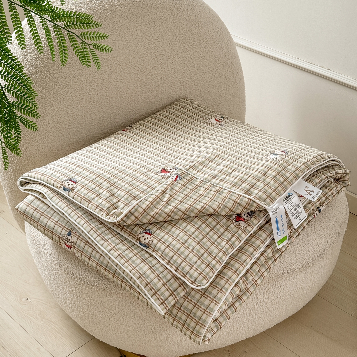 91家纺网 家纺一手货源 找家纺 雯雨家纺 2026新款A类凉感丝夏被夏凉被空调被 小狗日记