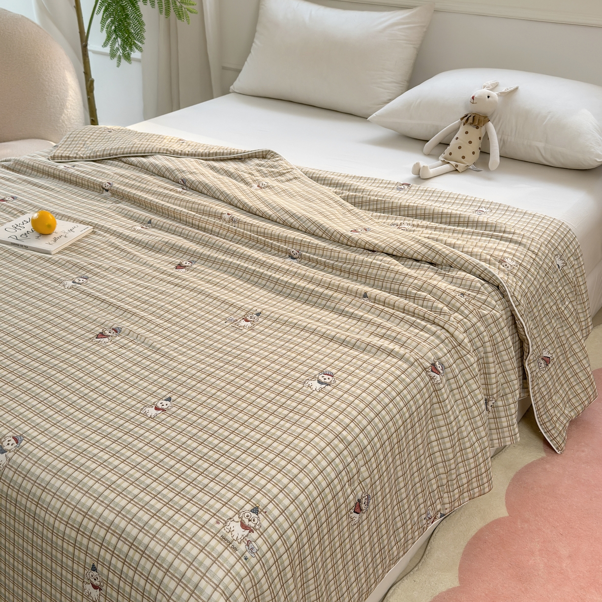 91家纺网 家纺一手货源 找家纺 雯雨家纺 2026新款A类凉感丝夏被夏凉被空调被 小狗日记