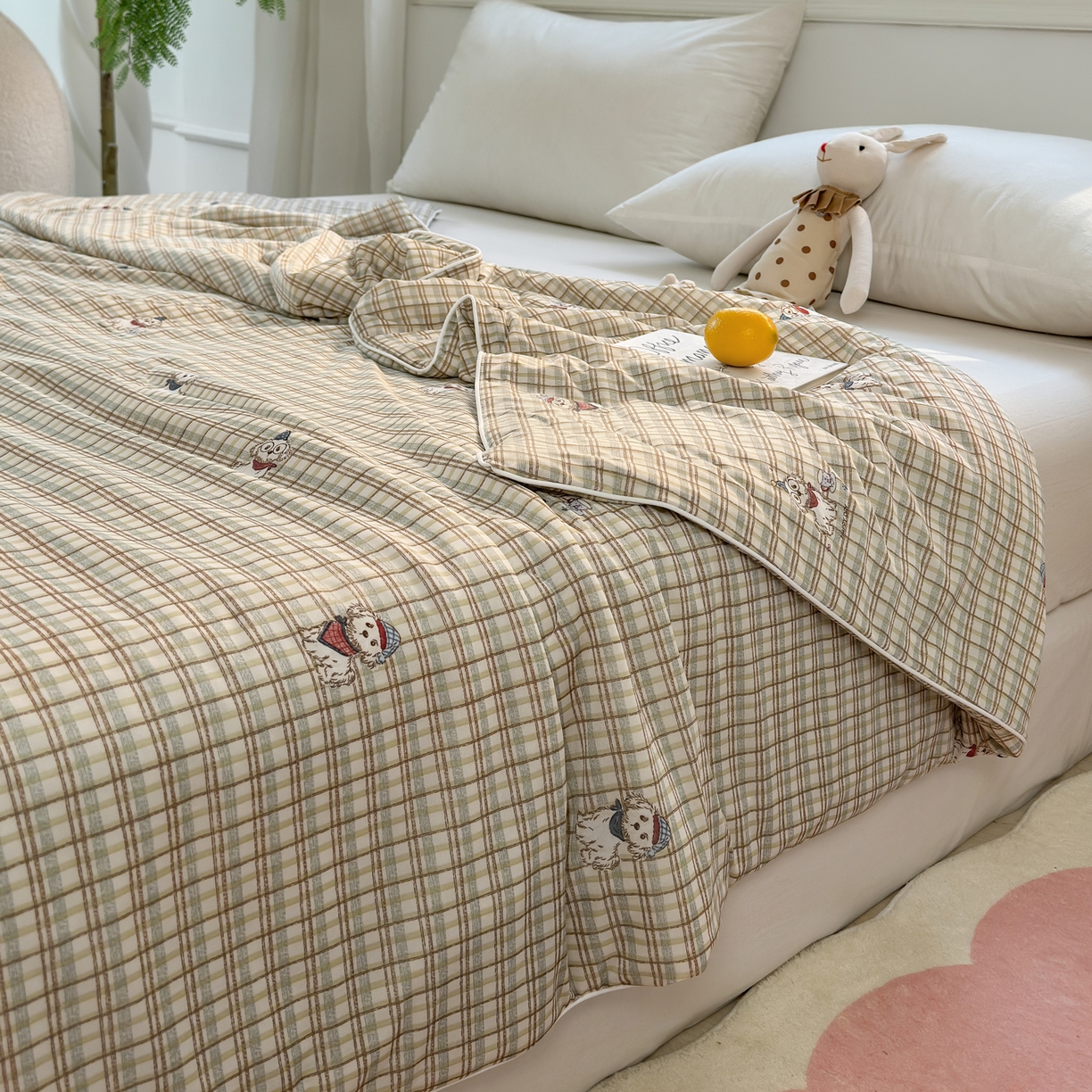 91家纺网 家纺一手货源 找家纺 雯雨家纺 2026新款A类凉感丝夏被夏凉被空调被 小狗日记