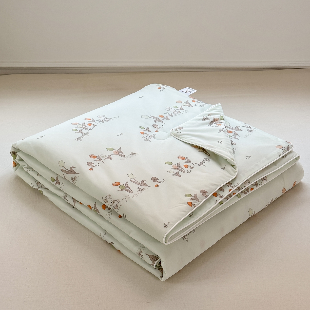 91家纺网 家纺一手货源 找家纺 雯雨家纺 2026新款A类凉感丝夏被夏凉被空调被 小兔拾花