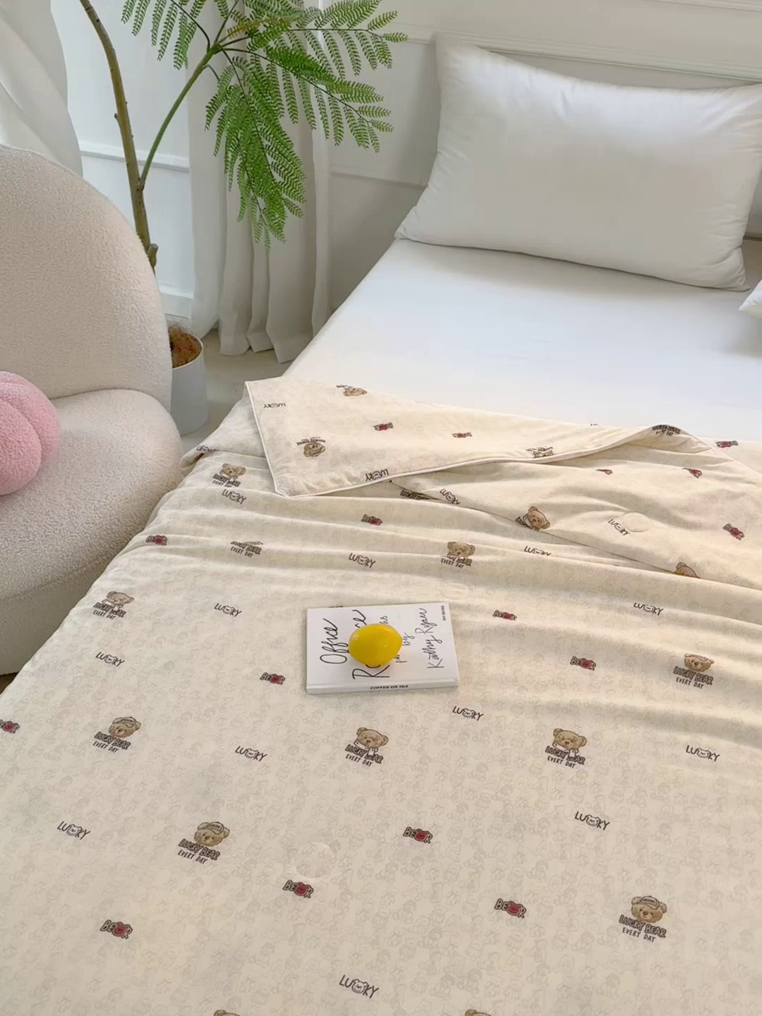 91家纺网 家纺一手货源 找家纺 雯雨家纺 2026新款A类凉感丝夏被夏凉被空调被 小熊派对