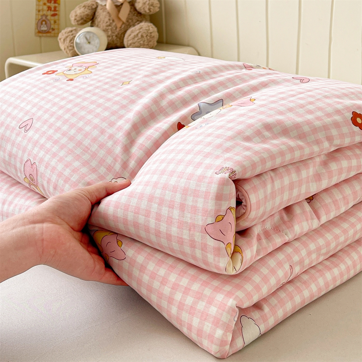 91家纺网 家纺一手货源 找家纺 （总）景眠 2026新款全棉凉感双面大豆被夏被夏凉被空调被-版二