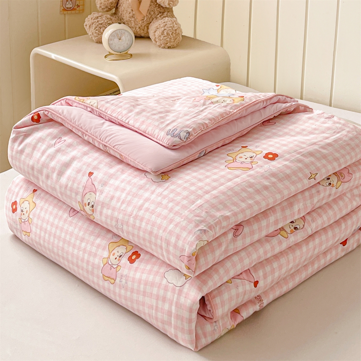 91家纺网 家纺一手货源 找家纺 （总）景眠 2026新款全棉凉感双面大豆被夏被夏凉被空调被-版二