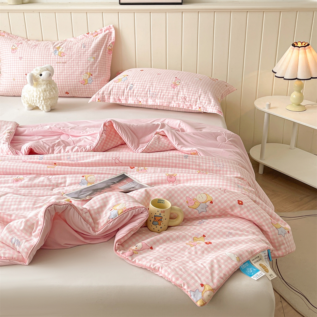 91家纺网 家纺一手货源 找家纺 （总）景眠 2026新款全棉凉感双面大豆被夏被夏凉被空调被-版二