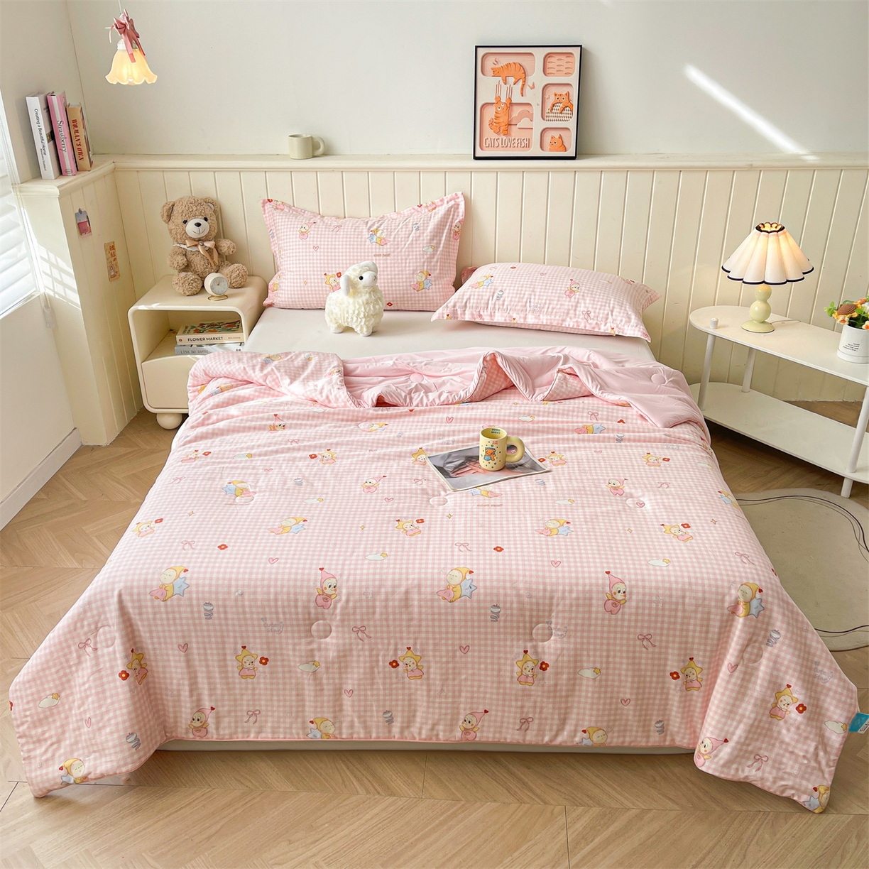 91家纺网 家纺一手货源 找家纺 （总）景眠 2026新款全棉凉感双面大豆被夏被夏凉被空调被-版二