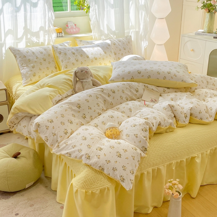 91家纺网 家纺一手货源 找家纺 （总）优贝 2026新款韩版天丝刺绣四件套-蝶梦夏被系列