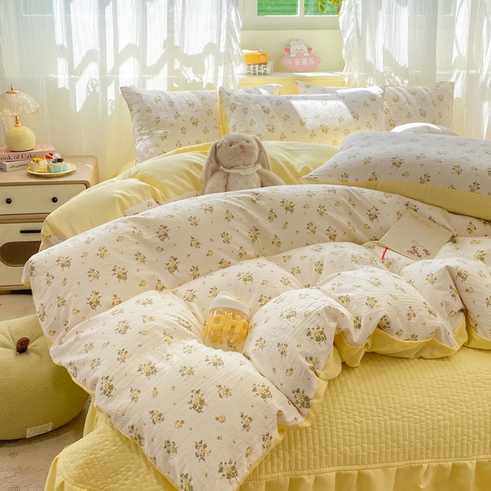 91家纺网 家纺一手货源 找家纺 （总）优贝家纺 2026新款水洗棉古棉床盖四件套