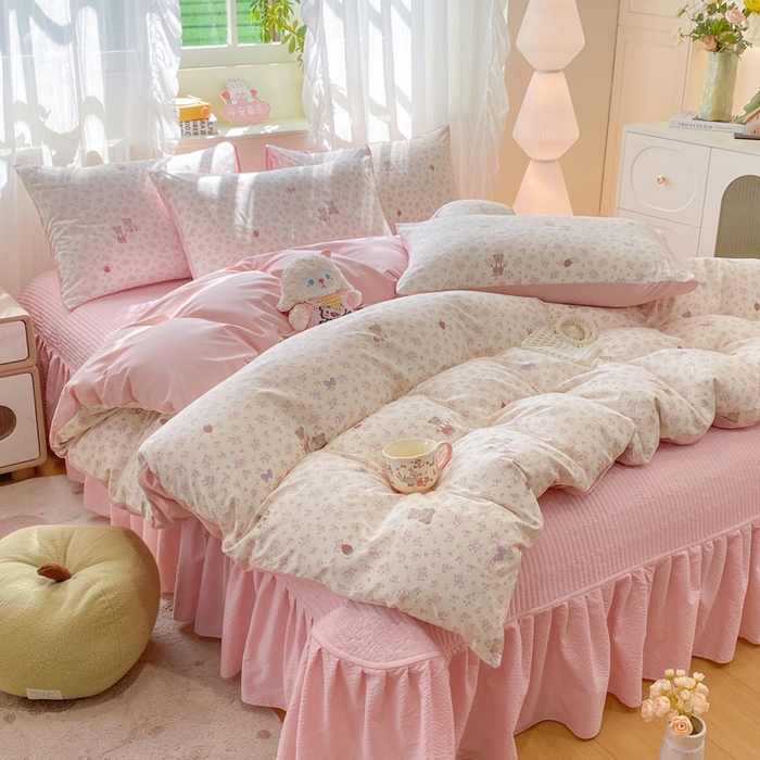 91家纺网 家纺一手货源 找家纺 （总）优贝家纺 2026新款水洗棉古棉床盖四件套